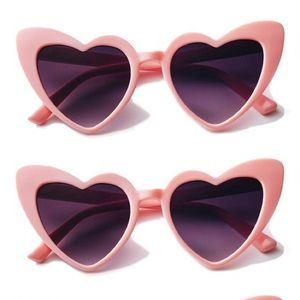Retro Heart Sunglasses Pink NWT